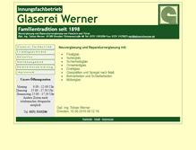 Tablet Screenshot of glasereiwerner.de